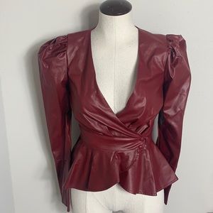 Fashion Nova Faux Leather Top